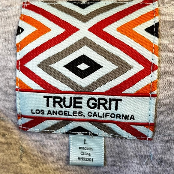 True Grit Slub Knit Raglan Henley EUC - Picture 3 of 6